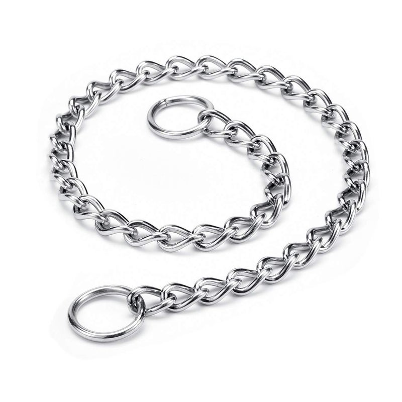 Mogoko Stainless Steel Dog Choke Chain Collar, Puppy Metal P Chain Slip Collar Pet Training Walking Choker(3.0mm;20.0 Inch) - Image 2
